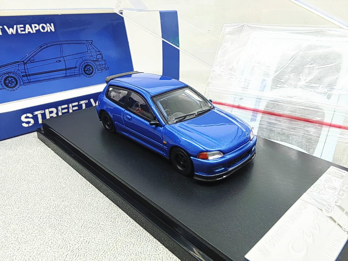 Amazon | Street Weapon 1/64 ミニカー シビック Civic EG6 青